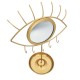 Porte bijoux miroir en métal doré en forme d'œil