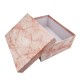 Grande boîte cadeaux rectangulaire rose dragée marbré 25x19x9cm
