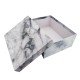 Boîte cadeaux rectangulaire gris clair marbré 21x16x8cm