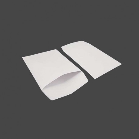 100 mini pochettes cadeaux en papier glacé 6x10cm - blanc - 8325