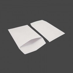 100 petites pochettes cadeaux en papier glacé 7x13cm - blanc - 8326