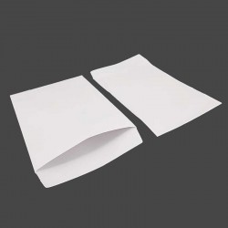 50 grandes pochettes cadeaux en papier glacé 21x29cm - blanc - 8329