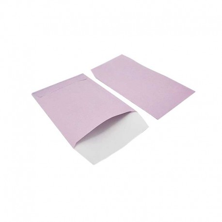 100 mini pochettes cadeaux en papier glacé 6x10cm - mauve pastel - 8340