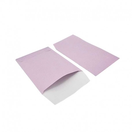 100 petites pochettes cadeaux en papier glacé 7x13cm - mauve pastel - 8341
