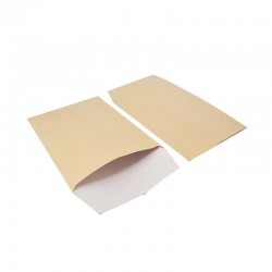 100 petites pochettes cadeaux en papier glacé 7x13cm - orange pastel