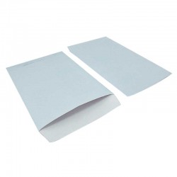 50 grandes pochettes cadeaux en papier glacé 21x29cm - bleu pastel - 8359