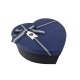 Boîte cadeaux bicolore en forme de cœur noir et bleu nuit 15x18x7.5cm