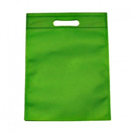 Lot de 120 sacs non-tissés couleur vert pomme uni 25x33cm - 15038x10