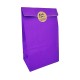 12 sacs SOS en papier kraft violet 13x8x24cm