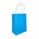 12 minis sacs cadeaux papier kraft bleu ciel 11x6x15cm