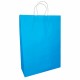 12 grands sacs cadeaux papier kraft bleu ciel 31x12x42cm - 14405