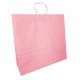 12 grandes poches cadeaux papier kraft rose clair 44x15x40cm