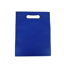 12 sacs non-tissés couleur bleu indigo uni 25x33cm - 15162