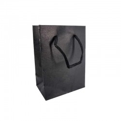 12 minis sacs en papier kraft de couleur noire 8x5x10.5cm
