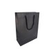 12 sacs cabas en papier kraft de couleur noire 15x6x20cm - 14409