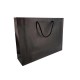 12 sacs cabas kraft horizontaux de couleur noire 24.5x8x19cm - 14416