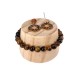 Petit cône à bracelet en bois brut 3.5 cm - 22137