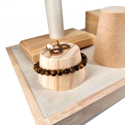 Petit cône à bracelet en bois brut 3.5 cm - 22137