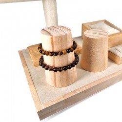 Cône à bracelet en bois brut 9 cm - 22139