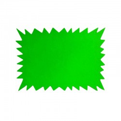 10 étiquettes vert fluo pour affichage prix 13.5x9.5cm - 22173
