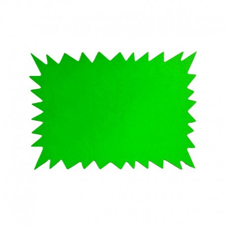 10 étiquettes vert fluo pour affichage prix 13.5x9.5cm - 22173