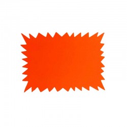 10 petites étiquettes orange fluo pour affichage prix 10x7cm - 22170