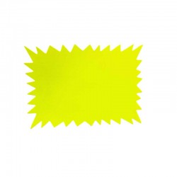 10 petites étiquettes jaune fluo pour affichage prix 10x7cm - 22171