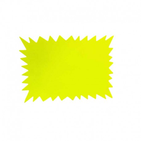 10 petites étiquettes jaune fluo pour affichage prix 10x7cm - 22171