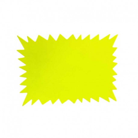 10 étiquettes jaune fluo pour affichage prix 13.5x9.5cm - 22175