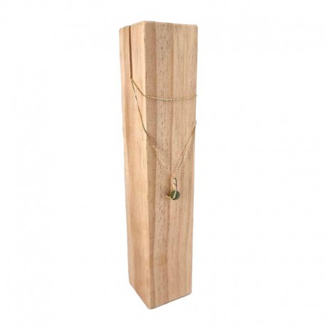 Support de présentation pour collier rectangulaire en bois 25cm - 19049-M