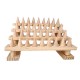 Présentoir bagues en bois en forme d'escalier 36 cônes