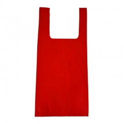 12 petits sacs à bretelles en PP non tissé 14x33x10cm - rouge