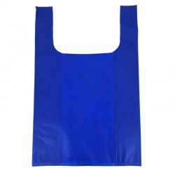 Lot de 12 sacs bretelles bleu électrique non tissé en polypropylène 36x61x19cm