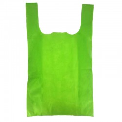 12 grands sacs non-tissé à bretelles 35x58x16cm - vert
