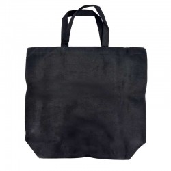 12 sacs cabas intissé noir réutilisable 45x40x12cm