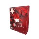 12 sacs cadeaux de noël en carton pelliculé rouge 26x10x32cm - 12349