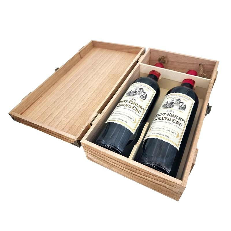 Akozon accessoire de vin Boîte à vin en bois Boîte de bouteille d