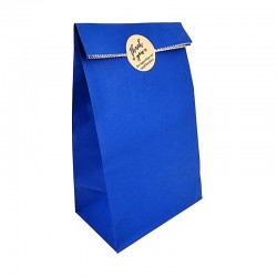 12 sacs SOS en papier kraft bleu nuit 13x8x24cm