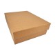 Boîte cadeaux cartonnée kraft brun naturel - 19x14x5.5cm