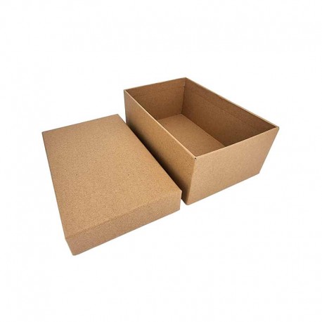 Petite boîte cadeaux cartonnée de couleur kraft naturel - 15x10x5.5cm