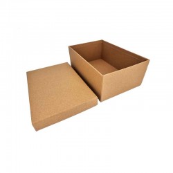 Boîte cadeaux en papier kraft brun naturel - 19x12x6.5cm