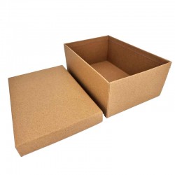 Grande boîte cadeaux en papier kraft brun naturel - 23x16x9.5cm