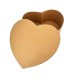 Boîte en forme de cœur en carton kraft brun - 18.5x17x7.5cm
