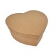 Boîte en forme de cœur en carton kraft brun - 18.5x17x7.5cm