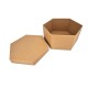 Boîte en carton kraft brun de forme hexagonale - 19x16.5x7.5cm