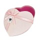 Petite boîte cadeaux en forme de coeur rose poudré 13x15x6cm