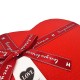 Boîte cadeaux en forme de cœur couleur rouge avec nœud 15x18x7.5cm