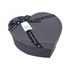 Grande boîte cadeaux en forme de coeur couleur noire 18x21x9cm