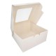 12 boîtes à fenêtre en carton blanc de forme carrée à plier - 16x16x7.5cm