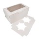 12 petites boîtes à fenêtre blanches à plier pour verres ou bougies - 16x9x7.5cm